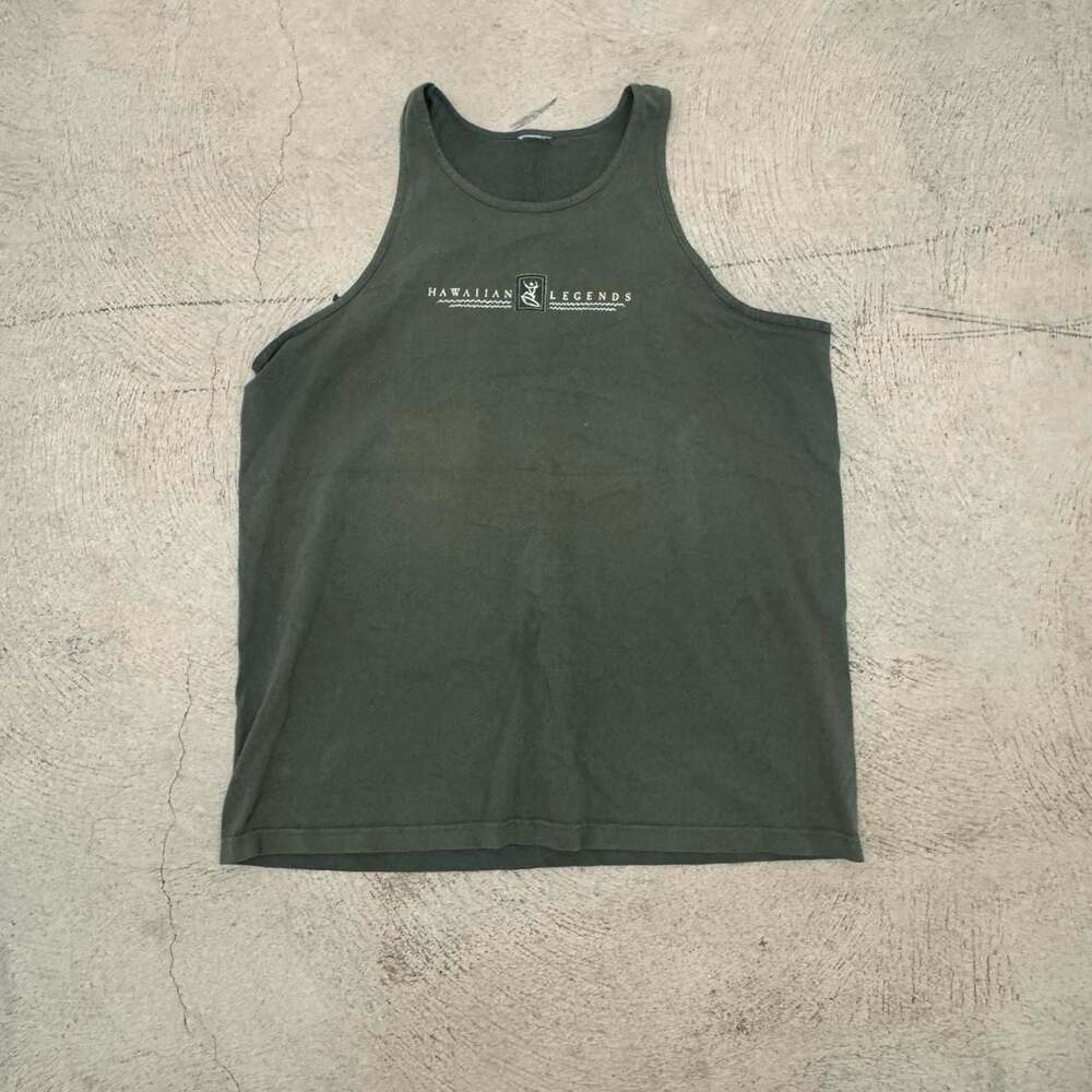 Hawaiian Legends Green Surfer Graphic Tank Top